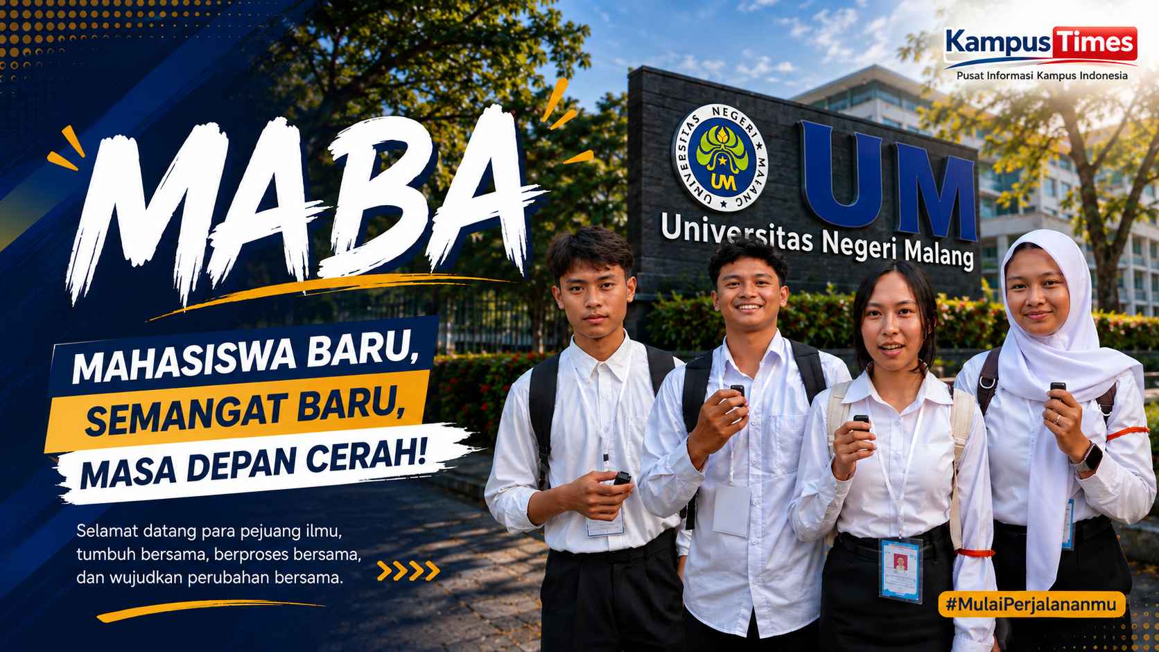 Mahasiswa Baru Sambut Perjalanan di FIP UM dengan Antusias